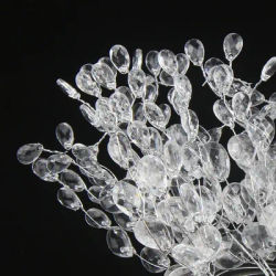Artificial Plants White Crystal Acrylic Water Droplet Wedding Bridal Bouquets Wreath Hairpin DIY Gift Festival Decor Accessories