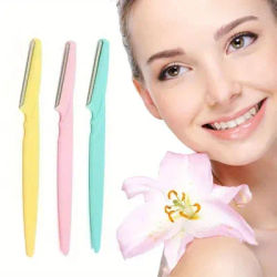 100/50/20PCS Eyebrow Trimmer Blade Face Razor 3 Colors Face Blade Shavers Hair Remover Shaver Safety Razor Microblading Tool
