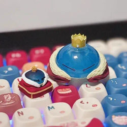 Cute King Slime Keycap For Mechanical Keyboard Cherry Profile Anime Game Cartoon Collectibles Gifts Resin Cross Axis Keycap
