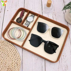 European style nightstand organizer tray entryway living room desktop key tray with compartment multifunctional storage tray