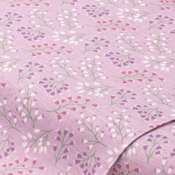 Tissu mélangé coton/viscose "branches de fleurs", lilas/coloré