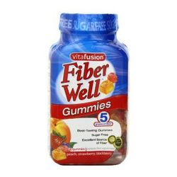 vitafusion Fiber Well Fiber Supplement Assorted Flavors Gummies 90 per Bottle 4 Gram Strength Fiber (975615_BT)