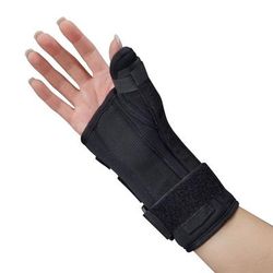 Wrist Brace with Thumb Spica Polyester Foam / Nylon / Tricot Right Hand Black Small (1132878_EA)