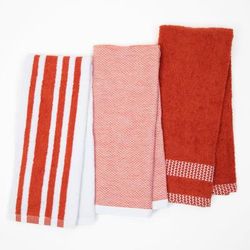 Sloppy Chef Yarn Dyed Kitchen Towel 16x26 Striped CInnamon (6/Pack) (PNP-SC-KTSET-CIN)