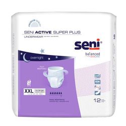Seni Active Super Plus Unisex Adult Absorbent Underwear Pull On with Tear Away Seams 2X-Large Disposable Heavy Absorbency (1226547_CS)