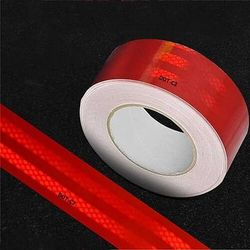 Nastro riflettente ad alta visibilità DOT-C2 - 1 adesivo di avvertimento di sicurezza impermeabile e resistente per la visibilità notturna e l'avvertimento di pericolo, ideale per rimorchi, camion,