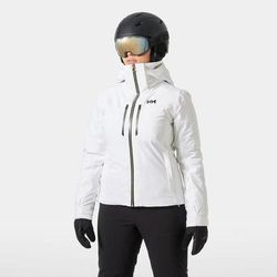 Helly Hansen Women's Alphelia Lightweight Lifaloft Ski Jacket White L