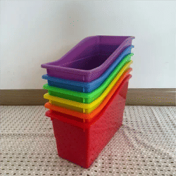 Practical-Book And Binder Holder, For Classroom, Plastic Vertical Storage Book Organizer Folders, Office Organization,6Pcs
