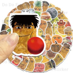 58PCS Robloxs Face Winning Smile-Chicken Nugget Meme Sticker Funny Art Decoration Phone Case Water Bottle Guitar Laptop DIY Gift