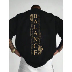 T-shirt col rond pour hommes, respirant et confortable, à la mode, avec grandes lettres imprimées, haut décontracté urbain pour l'extérieur, été