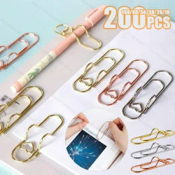 Multi-functional Metal Paper Clips with Pen Holder Binder Clips School Office Learning Supplies Stationery Love Paper Clip