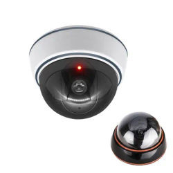 Large Black/White Fake Dome Camera Simulation Flash Led Dummy CCTV Security Camera Home Office Auxiliary Security System