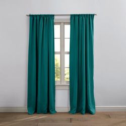 Wide Width BH Studio Room-Darkening Rod-Pocket Panel by BH Studio in Pine (Size 54" W 95" L) Window Curtain