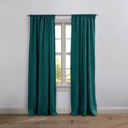 Wide Width BH Studio Room-Darkening Rod-Pocket Panel by BH Studio in Pine (Size 54" W 108"L) Window Curtain