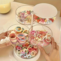 3/4/5-layer Rotating Jewelry Storage Organizer, Hair Accessories and Hair Ring Display Box for Dressing Table Make Up Organizer