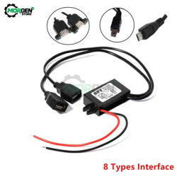 DC-DC 12V to 5V 3A 15W Car Power Converter Micro Mini USB Step Down Voltage Power Supply Output Adapter with Reverse Protection