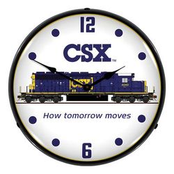 Collectable Sign and Clock CSX Railroad Backlit Wall Clock