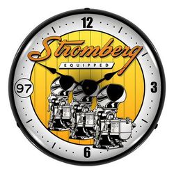 Collectable Sign and Clock Stromberg Equipped Backlit Wall Clock