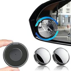 2 specchietti convessi per auto con ventosa per l'angolo cieco, specchietti retrovisori grandangolari regolabili a 360 gradi con ventosa, specchietti ausiliari rotondi universali per la sicurezza alla guida e al parcheggio.