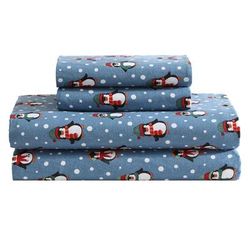 Novelty Flannel Sheets by BrylaneHome in Penguin (Size KING)