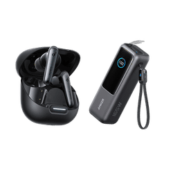 Anker Laptop Power Bank (25K, 165W, Built-In and Retractable Cables) + Liberty 4 NC | True-Wireless Noise Cancelling Earbuds