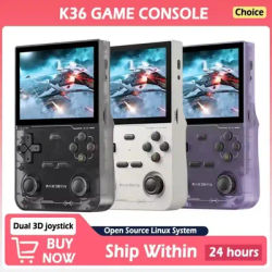 K36 Retro Game Boy Pro – 3.5 Inch IPS HD Display, Supports PS1/PSP/N64/DC/SS with 16000 Games