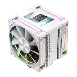 X-GAMERX MK8 Air-cooled CPU Cooler with 6 copper tubes and 2 fans, 2.8-inch LCD screen, DIY customization