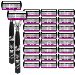 High Quality Women'S Stainless Steel Razor Set Smooth, Comfortable Shaving, Sharp Durable Blade, Easy To Change The Head