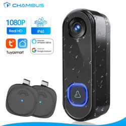 TUYA Doorbell Camera WiFi Wireless 1080P Outdoor Video Door Bell Camera AC DC Video Door Phone IP65 Alexa Google Home Security