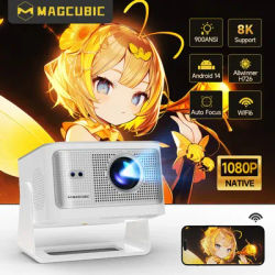 Magcubic Auto Focus Android 14 4K Projector 900ANSI 8K Native 1080P HY350 Max With Wifi6 BT5.4 Allwinner H726 Portable Outdoor