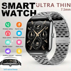 Nuovo originale SmartWatch ultra sottile 1.96 "Display AMOLED HD 368*448 Mostra sempre il tempo Promemoria chiamate per le donne Uomini Smartwatch regalo