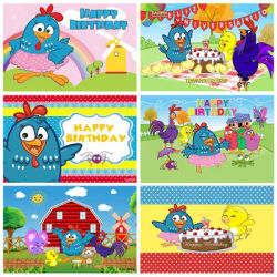 Cartoon Chicken Farm Background Children Birthday Party Banner Decoration Supplies Baby Party Gift Animal Kids Vinyl Photo Props