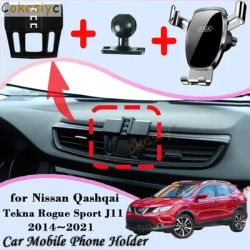 Supporto per telefono cellulare per auto per Nissan Qashqai Tekna Rogue Sport J11 2014 ~ 2021 Accessori per montaggio su navigazione GPS con rotazione a 360 gradi