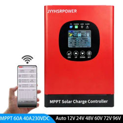 MPPT Solar Charge Controller 30A 40A 50A 60A 80 Built-In WIFI 12V24V48V36V96V LCD Display Lithium Battery Regulator With LifePo4