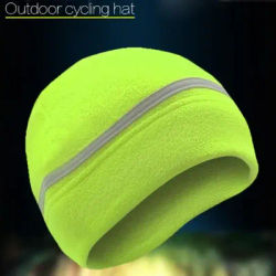 26*15.5cm Plush Insulation Cap Reflective Odorless Sweat-absorbent Cycling Running Hat Multicolors No Discoloration