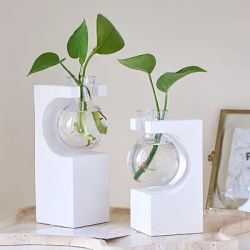 DIY Hydroponic Plant Flower Silicone Mold Cube Rectangular Flower Insertion Test Tube Gypsum Pot Plaster Resin Mold Room Decor