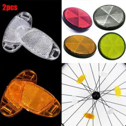 Oval&Round Night Reflectors Flashing Bicycle Reflect Accessories Safety Warning Light Wheel Rim Reflective Bike Spoke Reflector