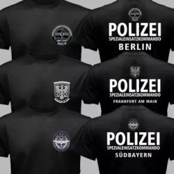 25 New German National Special Team SEK Berlin Special Operation Team with The Same Printed Short-sleeved T-shirt Harajuku