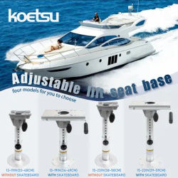 KOETSU Adjustable Lift Seat Base, Height Adjustable Swivel Lock Seat Base, With or Without Seat Slide Mount