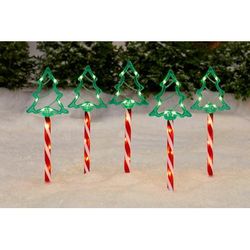 Christmas Solar Pathway Lights, Set of 5 by BrylaneHome in Christmas Tree