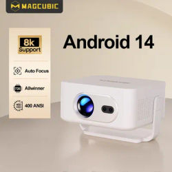 Magcubic Auto Focus Android 14 4K Projector 400ANSI 8K Native 720P HY300 Max With Wifi6 BT5.4 Allwinner H726 Portable Outdoor