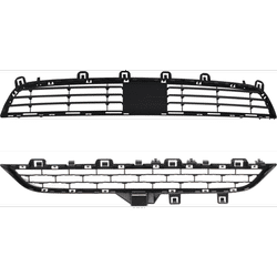 Replacement Bumper Grille Primed, Front, Center, Upper & Lower, 1-year unlimited-mileage warranty SET-RB01530024-B