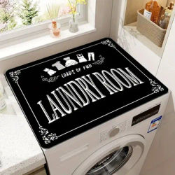 Tapis de couverture d'appareil en polyester enduit de diatomite - Protection UV Tampon anti-poussière à séchage rapide pour machine à laver et réfrigérateur