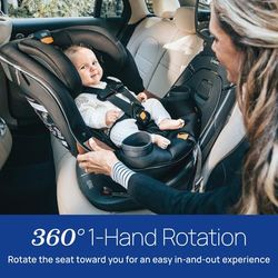 Chicco Fit360 Zip ClearTex Rotating Convertible Car Seat - Jet