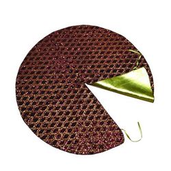 Copribase superficie dorata Natale rosso