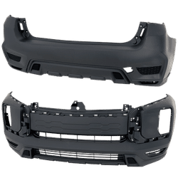 Replacement Bumper Cover Primed, Front & Rear, 1-year unlimited-mileage warranty SET-RM01030163P