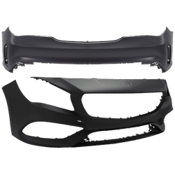 Replacement Bumper Cover Primed, Front & Rear, 1-year unlimited-mileage warranty SET-RM01030086P-A