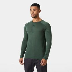 Helly Hansen Men's Durawool Long Sleeve Henley Green 2XL