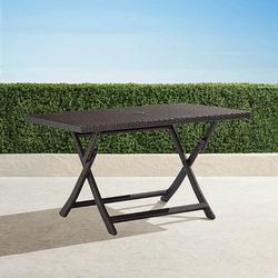 Cafe Rectangular Folding Table in Wicker - Frontgate