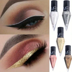 Pearlescent Diamond Liquid Eyeliner Shimmer Waterproof Long Lasting Glitter Silver Color Easy to Wear Eye Pencil Korean Makeup